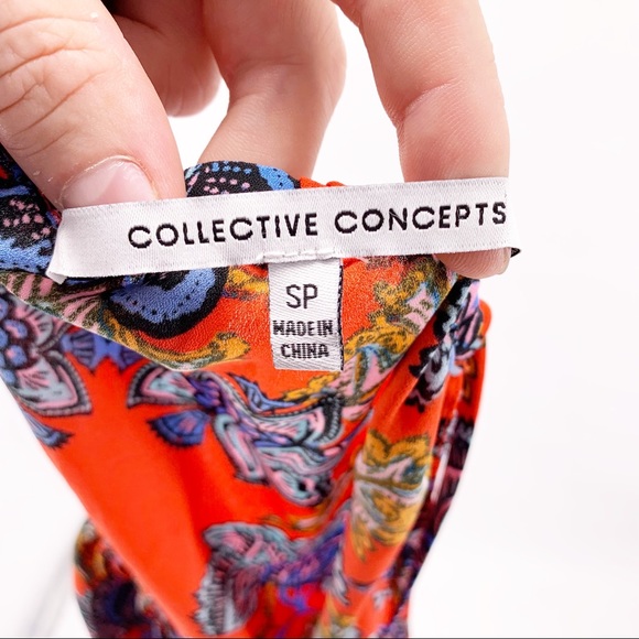 Collective Concepts Floral Tank Top Blouse Size Petite Small - Picture 5 of 6